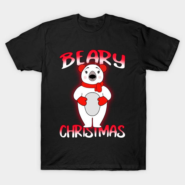 BEARY Polar Bear Christmas T-Shirt by SartorisArt1